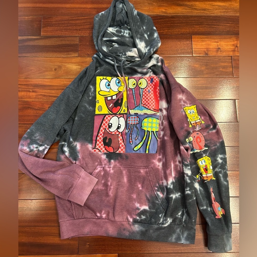 Nickelodeon SpongeBob SquarePants Tie-Dye Hoodie-pullover. Unisex